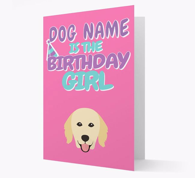 'Birthday Girl' Card with {breedFullName} Icon